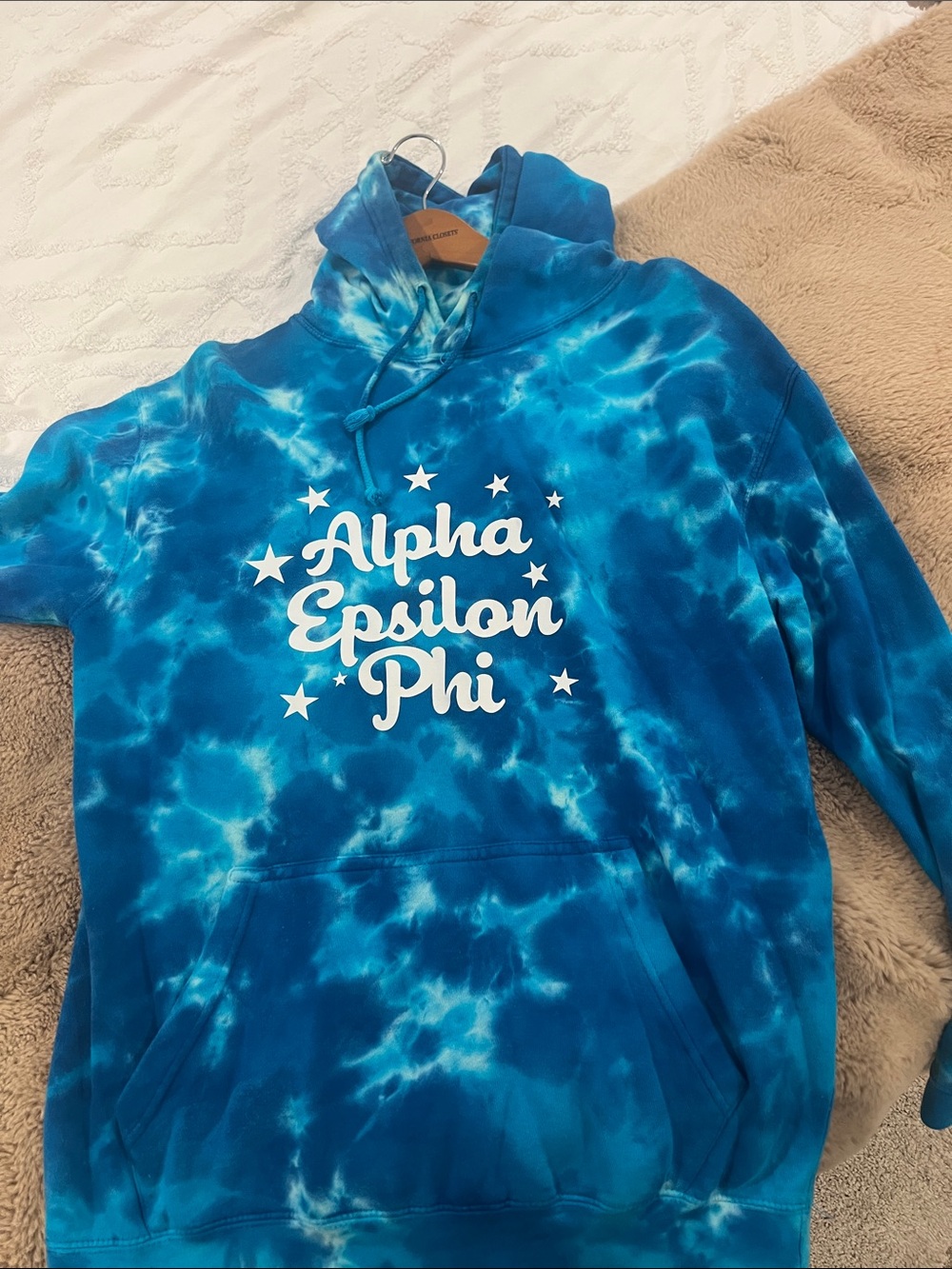 Alpha Epsilon Phi Blue Tie-Dye Hoodie